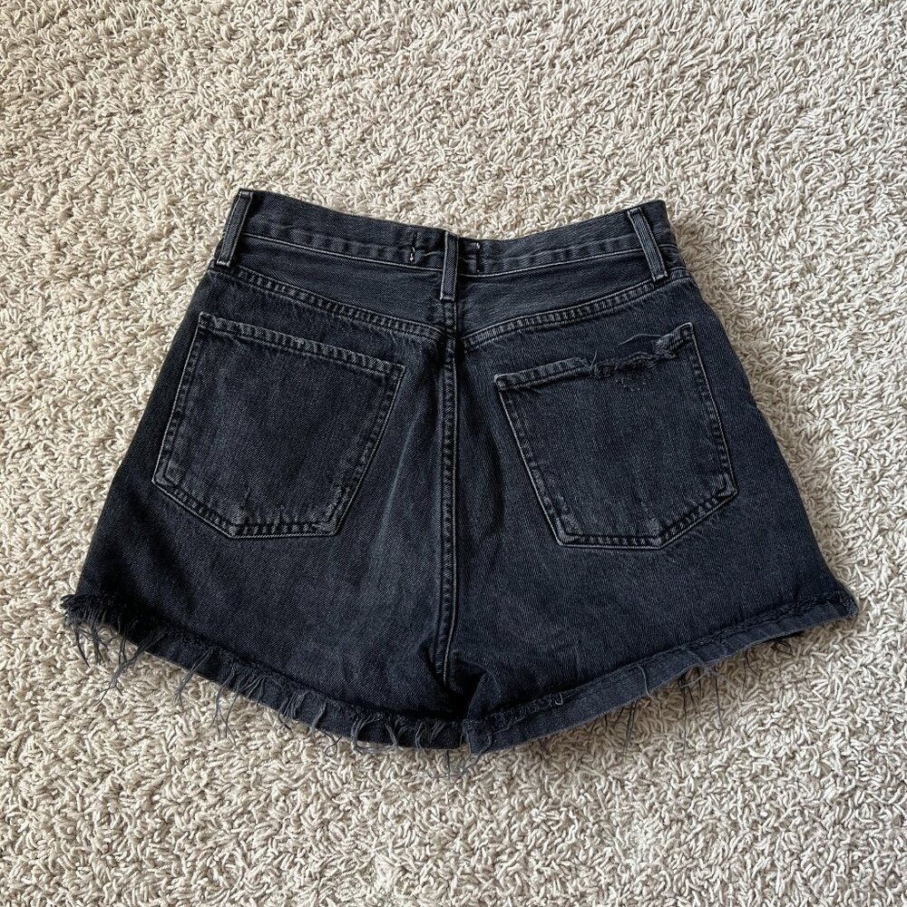 Agolde Dee High Rise Black Jean Shorts Size 26 - Picture 3 of 8